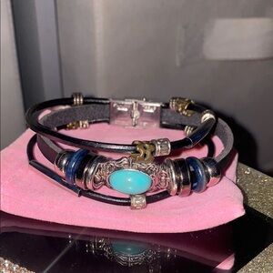 Turquoise and Silver Women's Bracelet